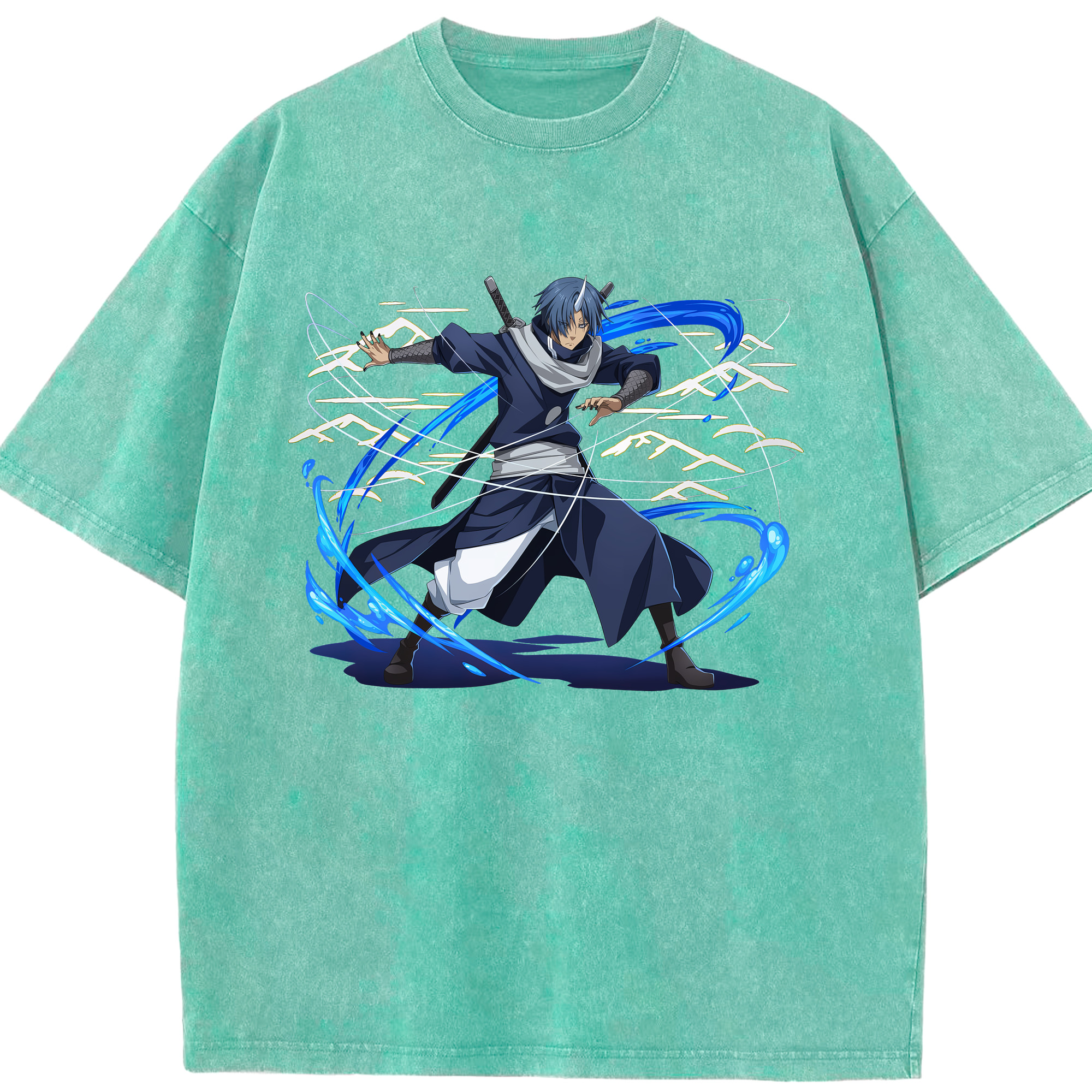 （画像用） 転スラ Regarding Reincarnated to Slime 綿100% ヴィンテージ風 半袖Tシャツ（フロントプリント）